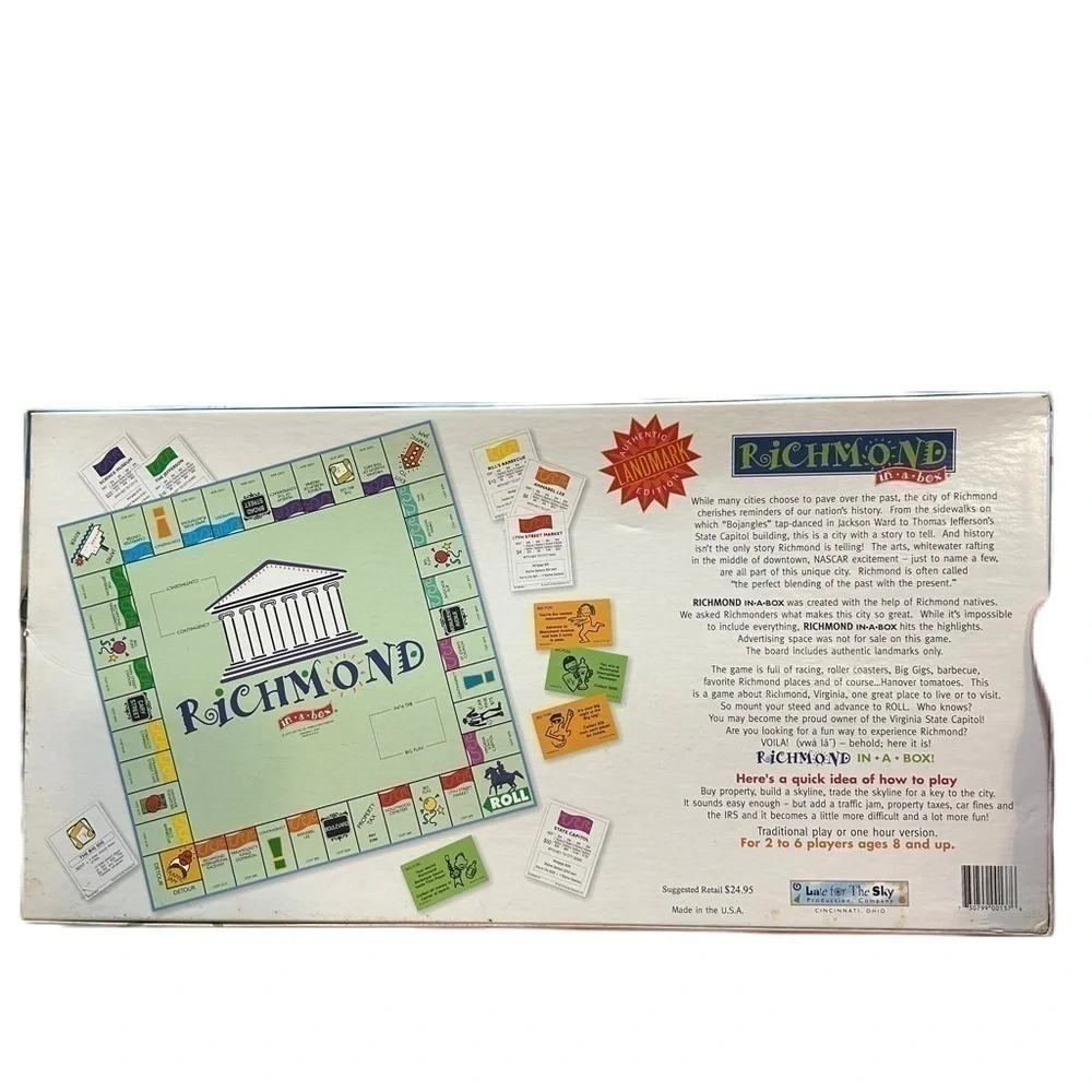 Richmond In a Box Board Game Vintage
